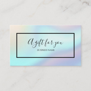 A Gift For You Chic Holographic Gift Certificate