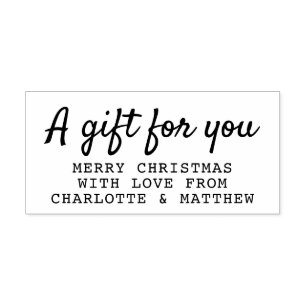 A Gift For You Christmas personalised Rubber Stamp