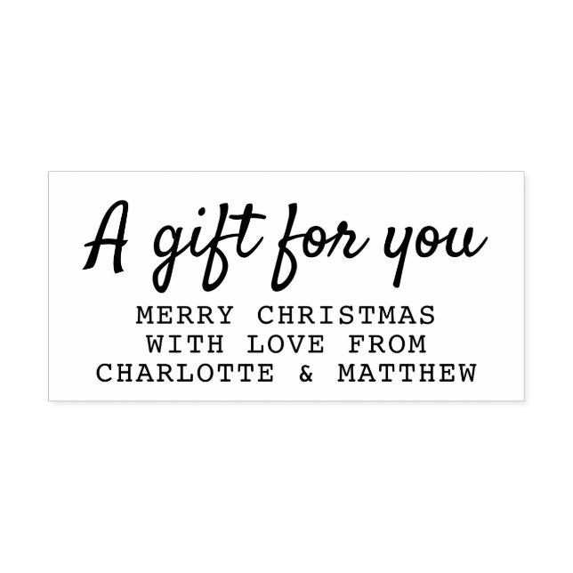 A Gift For You Christmas personalised Rubber Stamp (Imprint)