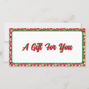 A Gift For You Editable Christmas Gift Certificate