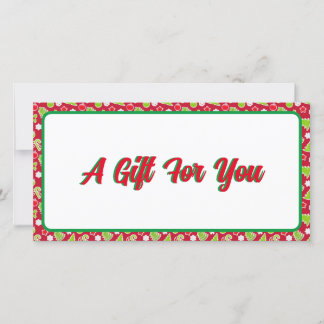 A Gift For You Editable Christmas Gift Certificate