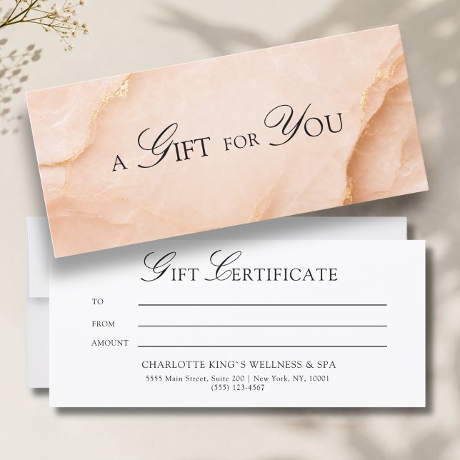 A Gift for You! Peach Gold Marble (A Gift for You! Peach Gold Marble Gift Certificate)
