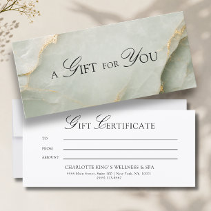 A Gift for You! Sage Green Gold Marble