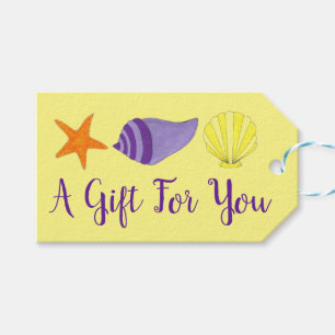 A Gift For You Sea Shell Seashell Beach Ocean Tags