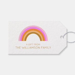 A Gift From Rainbow Personalised Family Name Boho Tags