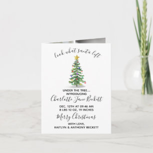 A Gift From Santa   6 Photo Christmas Birth Holiday Card