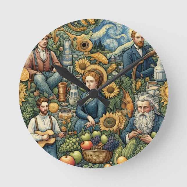 A gift full of sincerity,Pillow Round Clock (Front)