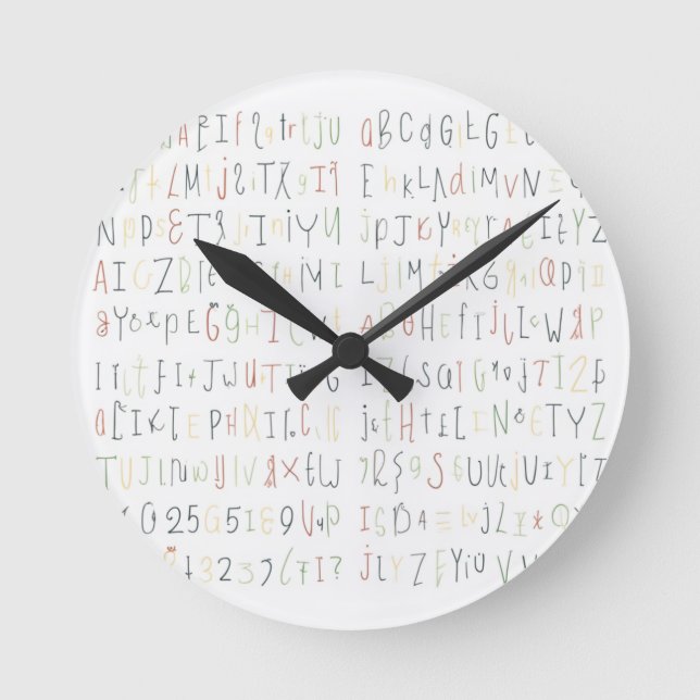 A gift full of sincerity round clock (Front)