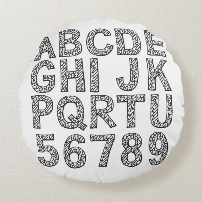 A gift full of sincerity round cushion (Front)