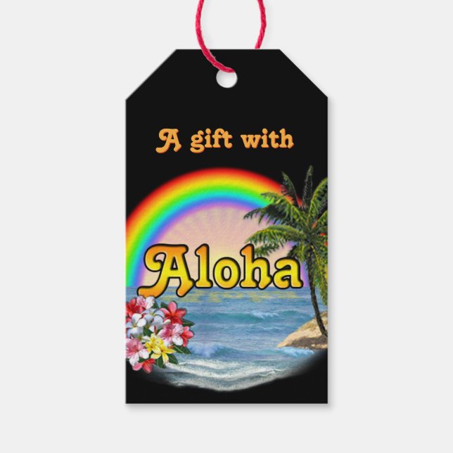 A Gift with Aloha Tags (Front)