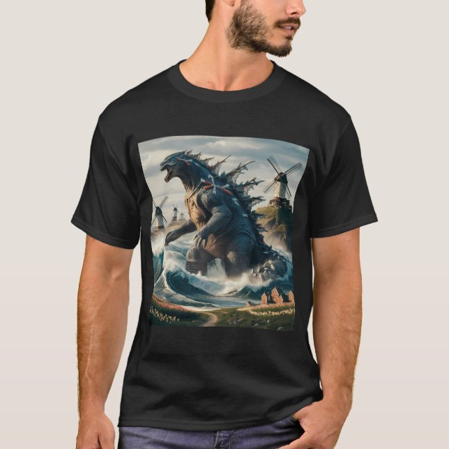 A gigantic Dutch Kaiju Titan, emerging from the oc T-Shirt (Front)