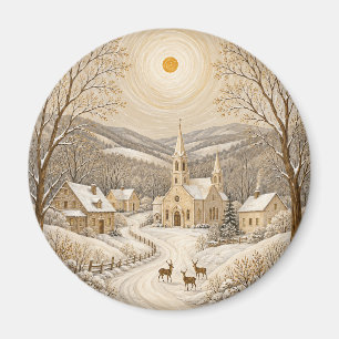 A Gilded Winter Haven Magnet
