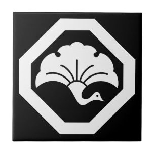 A Ginkgo Crane in a Corner Tile