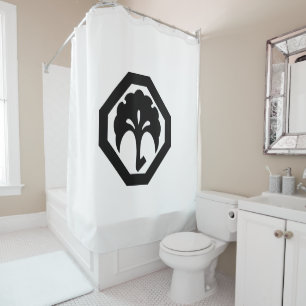 A Ginkgo Cut Into Corners Shower Curtain