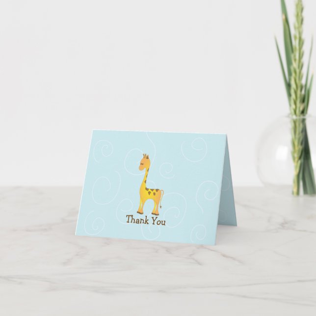 A Giraffe has Manners Thank You Card (Front)