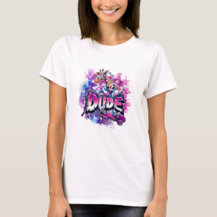 A Giraffe Wearing Pyjamas And Riding A Skateboard T-Shirt