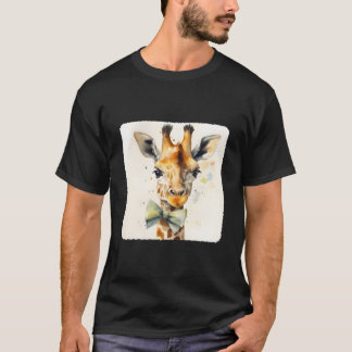 A Giraffe With A Bow Tie Fashion Fashionable Anima T-Shirt