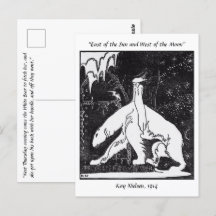 A girl and a bear Vintage fairytale illustration