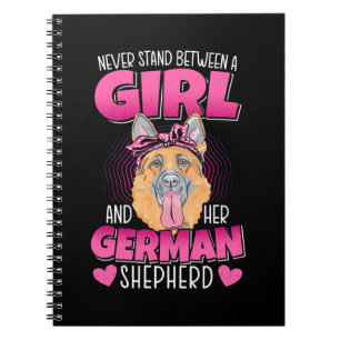 A Girl And German Shepherd Notebook