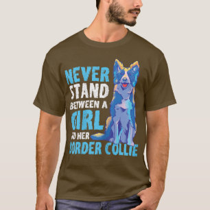 A Girl And Her Border Collie Dog Lover T-Shirt