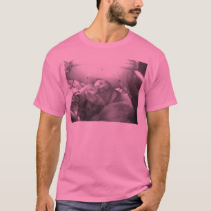 A girl and her dog B&W Photo Image T-Shirt