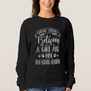 A Girl And Her Flat Coated Retriever Dog Mum Dog L Sweatshirt