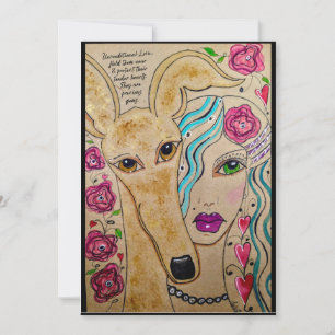 A Girl and Her Hound Thank You Card