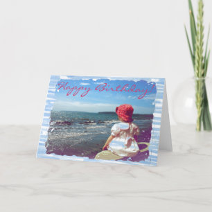 A Girl By the Sea Card