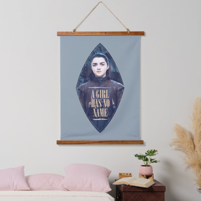 "A Girl Has No Name" Arya Stark Graphic Hanging Tapestry (Bedroom)