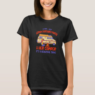 A Girl Her German Shorthaired Pointer And Her Camp T-Shirt
