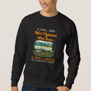 A Girl Her West Highland White Terrier And Her Cam Sweatshirt