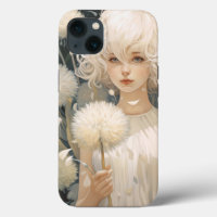 A Girl Holding A Dandelion iPhone 13 Case