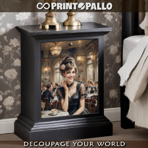 A girl in a 1920's party tissue paper