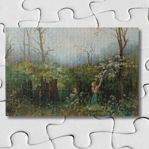 A Girl in the Garden – Olga Wisinger-Florian Jigsaw Puzzle