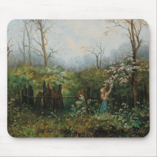 A Girl in the Garden – Olga Wisinger-Florian Mouse Mat