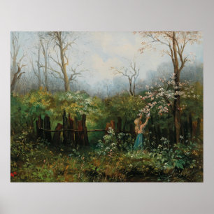 A Girl in the Garden – Olga Wisinger-Florian Poster