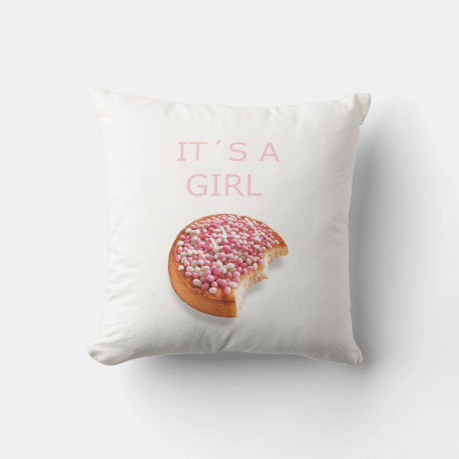 a girl is born cushion (Front)