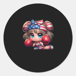 A Girl Kick Boxing Championship Sticker