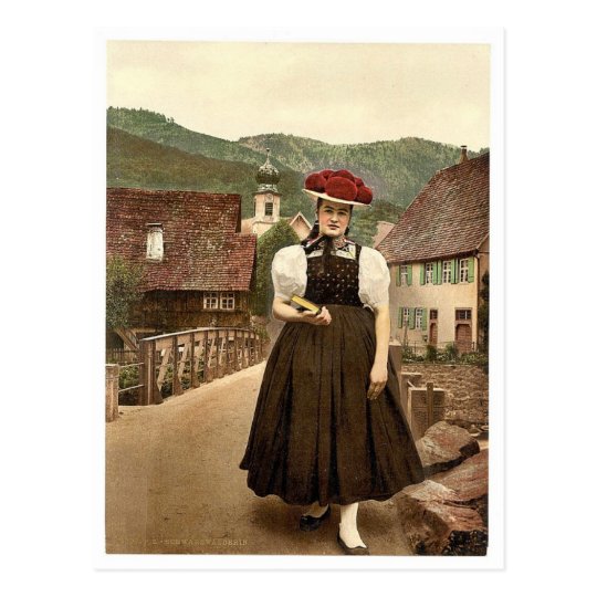 A Girl of the Black Forest, Black Forest, Baden, G Postcard