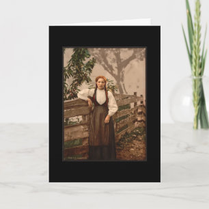A girl of Voss, Hardanger Fjord, Norway Card