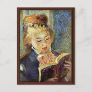 A Girl Reading By Pierre-Auguste Renoir Postcard