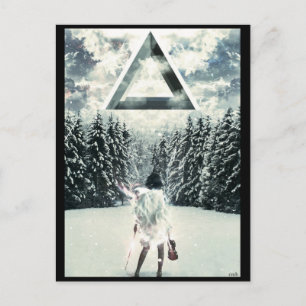 A Girl Standing Before the Trinity Postcard