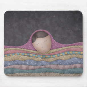A Girl Under A Thousand Blankets Mouse Mat