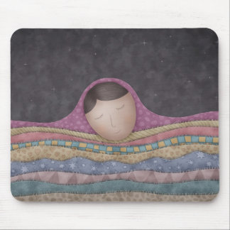 A Girl Under A Thousand Blankets Mouse Mat
