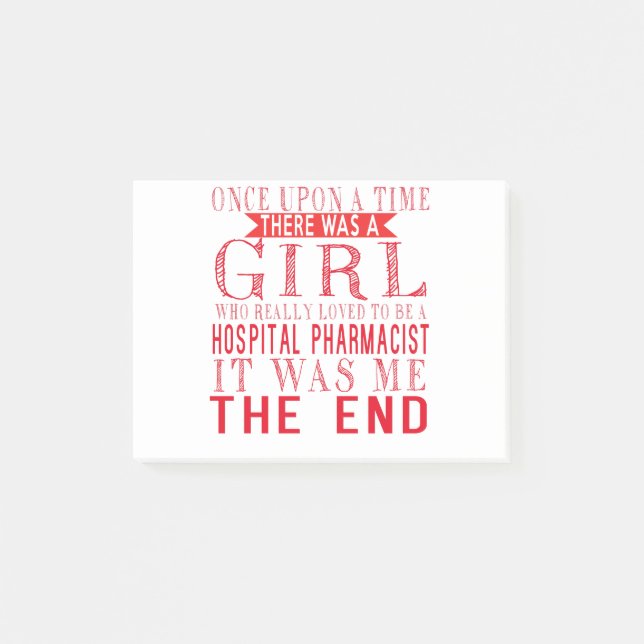 A Girl Who Loved To Be A Hospital Pharmacist Post-it Notes (Front)