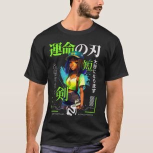 A Girl Who Loves Anime Black Girl Game Lovers T-Shirt
