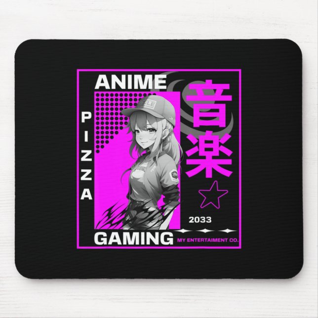 A Girl Who Loves Anime Gaming Mouse Mat (Front)