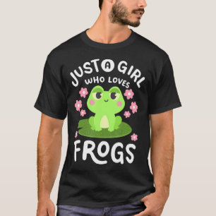 A Girl Who Loves Frogs Kawaii Frog Lovers Girls T-Shirt