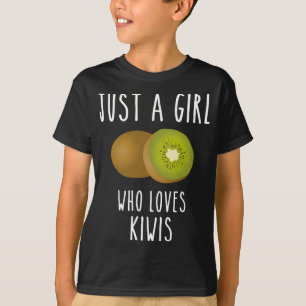 A girl who loves kiwi fruit kiwi fruit summer frui T-Shirt