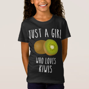 A girl who loves kiwi fruit kiwi fruit summer frui T-Shirt